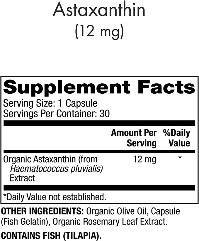 Složení Organický Astaxanthin